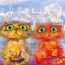 Схема вышивки «котята»