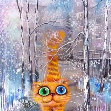 Схема вышивки «кот»