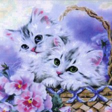 Схема вышивки «Котята»