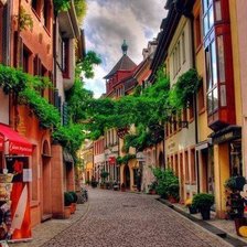 Схема вышивки «Тихая улочка»