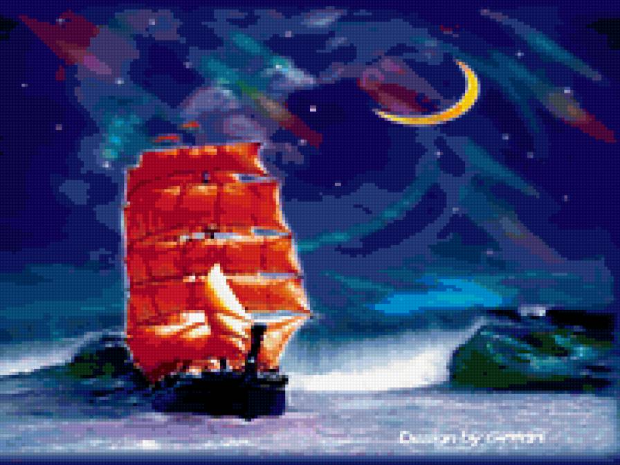 Корабль - корабль, алые паруса - предпросмотр