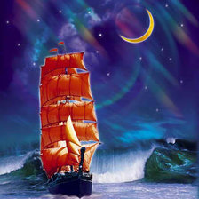 Схема вышивки «Корабль»