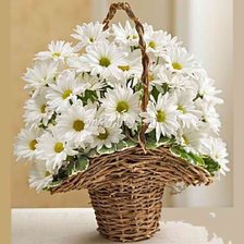 Схема вышивки «Корзина с ромашками (маленькая)»