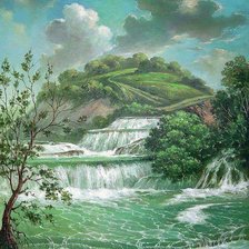 Схема вышивки «Водопад»