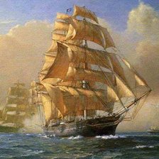 Схема вышивки «Золотые паруса»