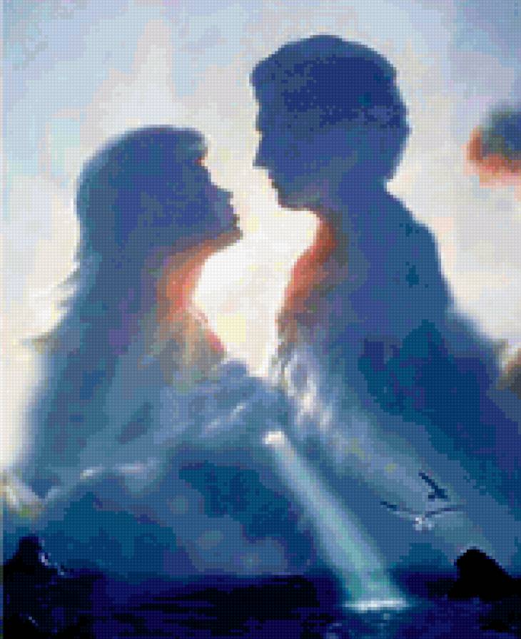 Облака любьви - облака, небо, любовь, море - предпросмотр