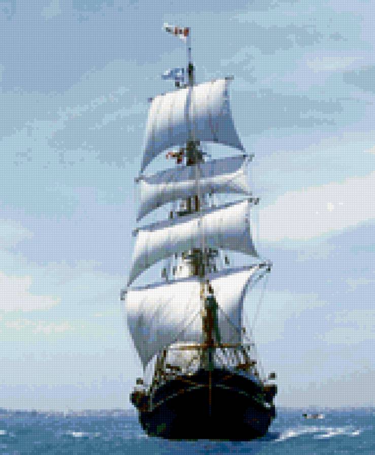 Парусник - море, парусник - предпросмотр