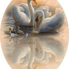 Схема вышивки «Лебеди»