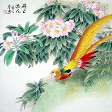 Схема вышивки «Желтый фазан»