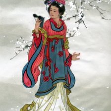 Схема вышивки «Девушка с книгой»