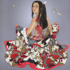 Схема вышивки «Девушка с татуировкой»