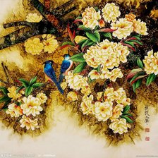 Схема вышивки «Зимородки»