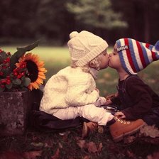 Схема вышивки «Первый поцелуй»