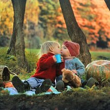 Схема вышивки «Первый поцелуй»