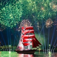 Схема вышивки «Алые паруса»