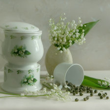 Схема вышивки «ландыши»