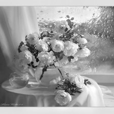 Схема вышивки «белые розы»