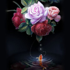 Схема вышивки «Золотая рыбка»