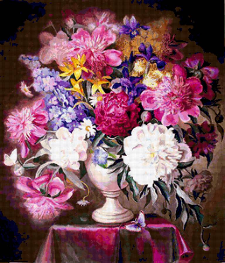 6759765 - розы, бабочка, бабочки, букет, роза, цветок, ваза, цветы.flower - предпросмотр