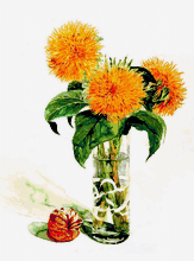 букет подсолнухов - натюрморт, букет, цветы - предпросмотр