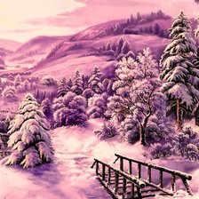 Схема вышивки «зима»