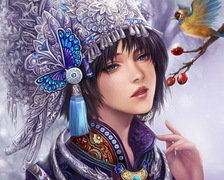 Схема вышивки «девушка»