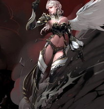 Схема вышивки «девушка с арбалетом»