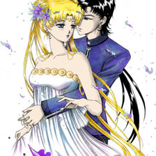 Схема вышивки «Усаги и Сейя»