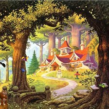 Схема вышивки «сказочный домик»