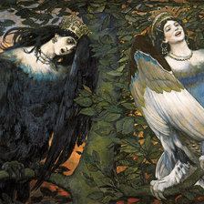 Схема вышивки «Птицы печали и радости»