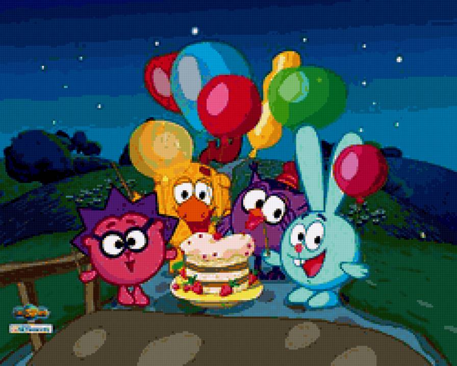 Смешарики - смешарики, день рождения - предпросмотр