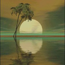 Схема вышивки «пейзаж»