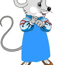 Схема вышивки «Мышка скромница»