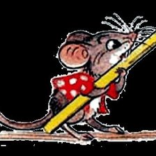 Схема вышивки «Мышонок с карандашом»