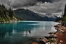 Схема вышивки «горное озеро»