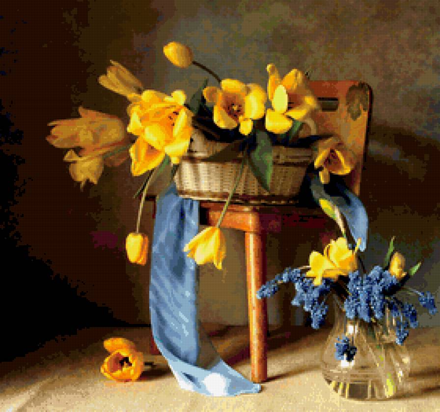 натюрморт - цветы, натюрморт, тюльпаны - предпросмотр