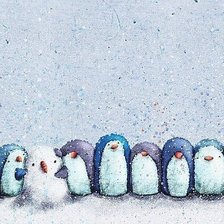 Схема вышивки «Забавные пингвины»