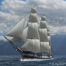 Схема вышивки «парусник»