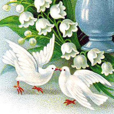 Схема вышивки «ГОЛУБКИ»