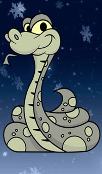 змея - новый год, змея - оригинал