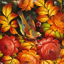 Схема вышивки «птица»