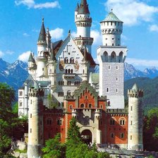 Схема вышивки «Замок Нойшванштайн»