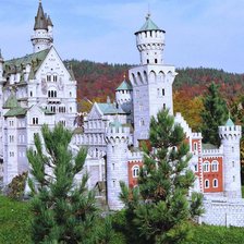 Схема вышивки «маленький замок Нойшванштайн»