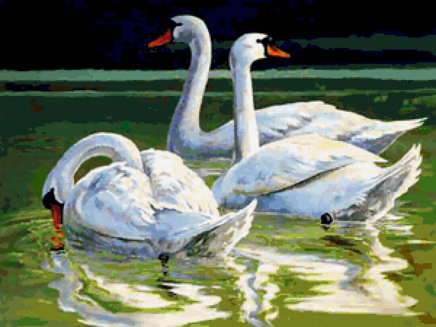 785864764 - птица, пейзаж, природа, озеро, лебеди, вода, птицы - предпросмотр