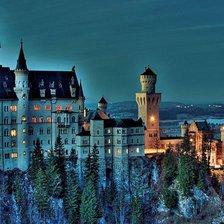 Схема вышивки «Замок Нойшванштайн»