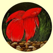 Схема вышивки «Золотая рыбка»