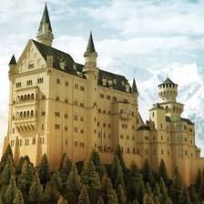 Схема вышивки «Замок Нойшванштайн»