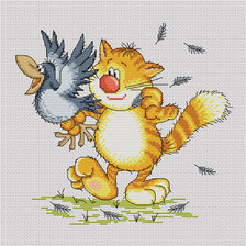 Схема вышивки «любит не любит»