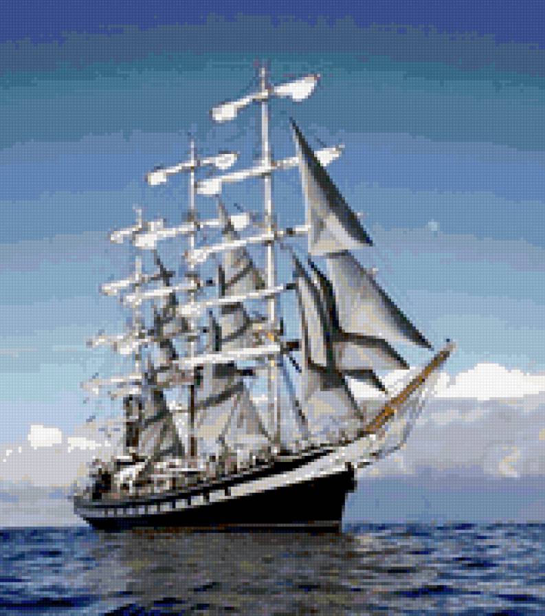 Парусник - море, парусник, корабль - предпросмотр