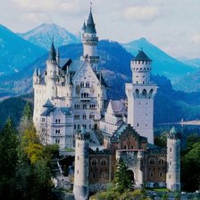 Схема вышивки «Замок Нойшванштайн»